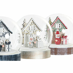 Avis Décorations de Noël DKD Home Decor Bois Verre Père Noël (3 pcs) (10 x 10 x 11 cm)