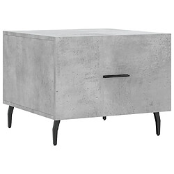 Maison Chic Lot de 2 Tables basses,Table Console pour salon gris béton 50x50x40 cm bois d'ingénierie -MN54203 pas cher