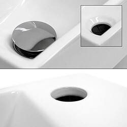 Acheter Ecd Germany lavabo 350x205x125 mm en céramique blanche avec kit d'écoulement sans trop-plein