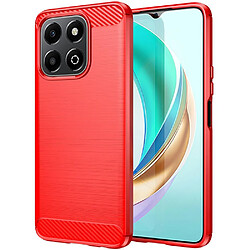 Htdmobiles Coque pour Honor X6b - housse etui silicone gel carbone + film ecran - ROUGE