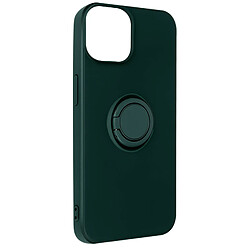 Avizar Coque pour iPhone 14 Soft touch Flexible avec Bague Support Vert Foncé