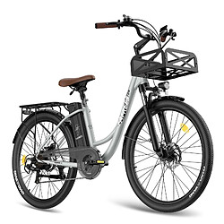 Vélo électrique FAFREES F26 Lasting - Moteur 250W Batterie 36V20.3Ah Assisted Autonomie 160KM Frein à Disque Mécanique - Gris