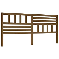 vidaXL Tête de lit Marron miel 186x4x100 cm Bois massif de pin