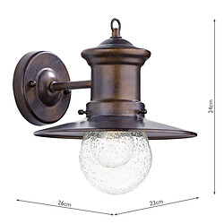 Acheter Luminaire Center Applique murale Sedgewick bronze et verre 1 ampoule