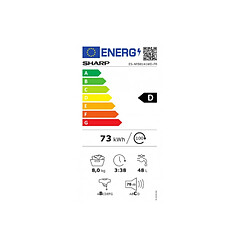 Lave-linge hublot 8kg 1400 tours/min - esnfb8141wd - SHARP