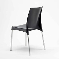 Avis 20 Chaises Grand Soleil Boulevard plastique polypropylène empilables stock, Couleur: Noir