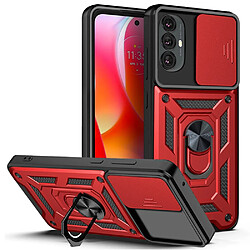 Coque en TPU anti-rayures avec béquille rouge pour votre Motorola Moto G Power (2022)