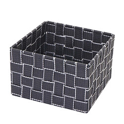 Decoshop26 4x paniers de rangement salle de bain maquillage 12x19x19cm gris foncé 04_0000606