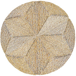 ICONIK INTERIOR Tapis rond en jute - Boho Bali - 150 CM - Gabba Naturel 