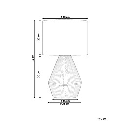 Avis Beliani Lampe de table tissée naturelle MALEWA