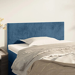 vidaXL Tête de lit Bleu foncé 100x5x78/88 cm Velours