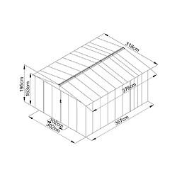 Acheter Vente-Unique Abri de jardin métal en acier galvanisé gris 12.02 m² LINUS