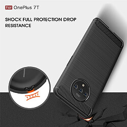 Avis Wewoo Coque Souple Pour Oneplus 7T en TPU fibre de carbone brossée noir