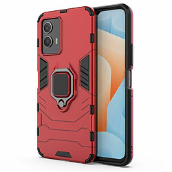 Coque en TPU anti-griffes avec béquille, rouge pour votre Vivo IQOO U5 5G