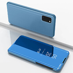 Coque en TPU + PU voir la surface du miroir de la fenêtre avec support bleu clair pour votre Samsung Galaxy A41