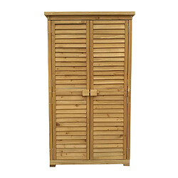 Acheter Helloshop26 Armoire abri de jardin portes en lamelles 160 cm bois d'épicéa toit bitumé 16_0002170