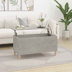 Maison Chic Tabls basse,Table Console pour salon Gris béton 90x44,5x45 cm Bois d'ingénierie -MN54131