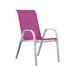 Habitat Et Jardin Fauteuil jardin Textilène Cordoba - Phoenix - Rose - Lot de 4