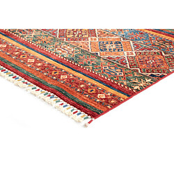 Avis Vidal Tapis de laine 203x157 rouge Torkman