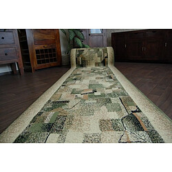 RUGSX TAPIS DE COULOIR BCF IMPRESJA olive 100 cm 100x460 cm pas cher