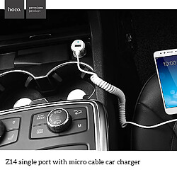 Universal Chargeur de voiture à ligne unique YYH-HOCO pour Micro USB Cable ABS + PC Intelligent Shunt