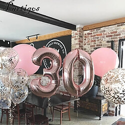 Wewoo Décorations de Fête 2 PCS 40 Pouces Aluminium Nombre Ballons Anniversaire De Mariage Fiançailles Décor De Enfants Ball Fournitures 3-Or