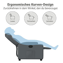 vidaXL Fauteuil inclinable électrique Gris Similicuir pas cher