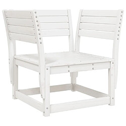 Avis Maison Chic Salon de jardin 8 pcs | Ensemble de Table et chaises | Mobilier d'Extérieur Blanc Bois de pin massif -GKD56084