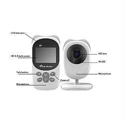 Avis Babyphone Camera Écran LCD 2.4 Pouces Vision Nocturne Intercom Bidirectionnel EU Plug YONIS