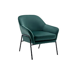 Avis Vente-Unique Fauteuil en velours vert sapin CERITA