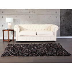 Avis Beliani Tapis en cuir marron 160 x 230 cm MUT