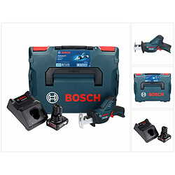 Bosch GSA 12V-14 Li-Ion Professional Scie sabre sans fil Boîtier L-Boxx + 1x Batterie GBA 12 V 6,0 Ah + Chargeur GAL 1230