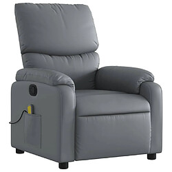 Avis Maison Chic Fauteuil de massage inclinable,Fauteuil luxe de relaxation Gris Similicuir -MN81627