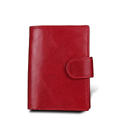 Porte-Carte Homme Portefeuille Protection Magnétique Cuir Anti-Magnet Rfid Rouge YONIS