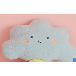 Avis Universal 48cm Kawaii Baby Girl Chambre Décoration Transparente Mignon Nuage Peluche Peluche Doux Enfant Sommeil Entreprise Embrasse Oreiller Cadeau mignon | Oreiller de luxe (bleu)