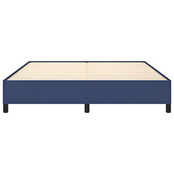 Acheter vidaXL Cadre de lit sans matelas bleu 160x200 cm tissu