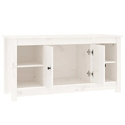 Avis vidaXL Meuble TV Blanc 103x36,5x52 cm Bois de pin massif