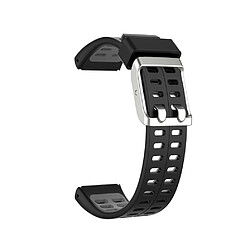 INF Bracelet de montre en silicone pour Polar V800 Noir / Gris