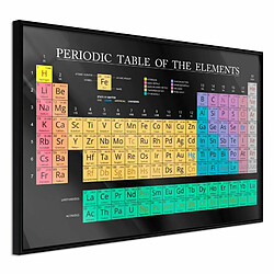 Paris Prix Affiche Murale Encadrée Periodic Table of the Elements 30 x 20 cm Noir