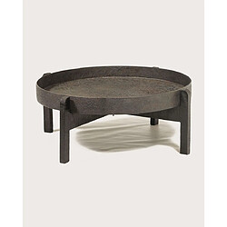 Avis UNIQKA Gaby - Table basse ronde gigogne en métal noir