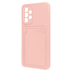 Coque Samsung Galaxy A53 5G Silicone Souple Porte-carte Forcell Rose