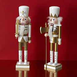 The Home Deco Factory Set de 2 figurines en bois Casse noisettes 35,5 cm.