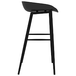 Avis vidaXL Chaises de bar lot de 2 noir