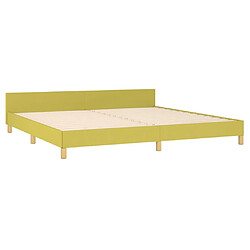 Avis vidaXL Cadre de lit sans matelas vert 200x200 cm tissu