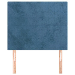 Avis Maison Chic Lot de 2 Têtes de lit design Bleu pour chambre - Décoration de lit foncé 100x5x78/88 cm Velours -MN15105