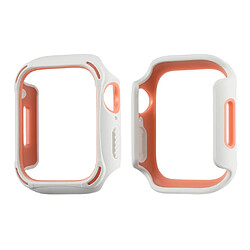 Coque en TPU double couleur, blanc/rose pour votre Apple Watch Series 7 45mm