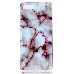 Wewoo Coque en TPU Motif Marbre Pour Huawei Y5 Prime 2018 Rouge