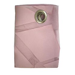 Linder Rideau - 8 ?illets Fusil Ronds 100% Polyester, Rose, 140x245