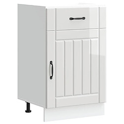 vidaXL Armoire de cuisine Lucca blanc brillant bois ingénierie