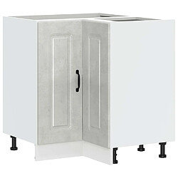 vidaXL Armoire d'angle de cuisine Kalmar gris béton bois d'ingénierie